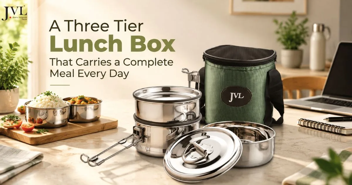 How a Three Tier Lunch Box Lets You Carry a Full Meal Without Any Compromise